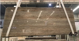 Iran Silver Brown Travertine Slabs