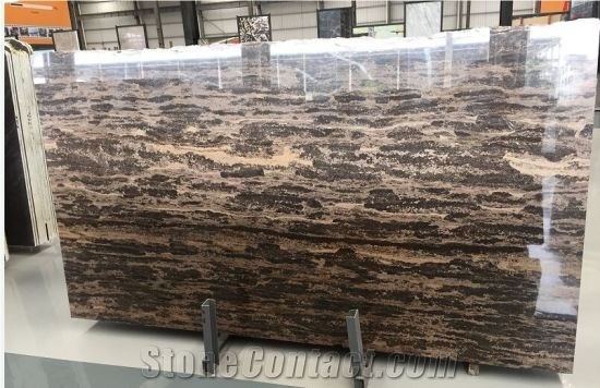 Golden Beach , King Gold Brown Marble Slabs