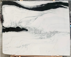 Natural Panda White Marble Slab for Floor and Wall