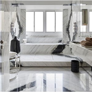Panda White Marble Flooring Tiles Big Slabs