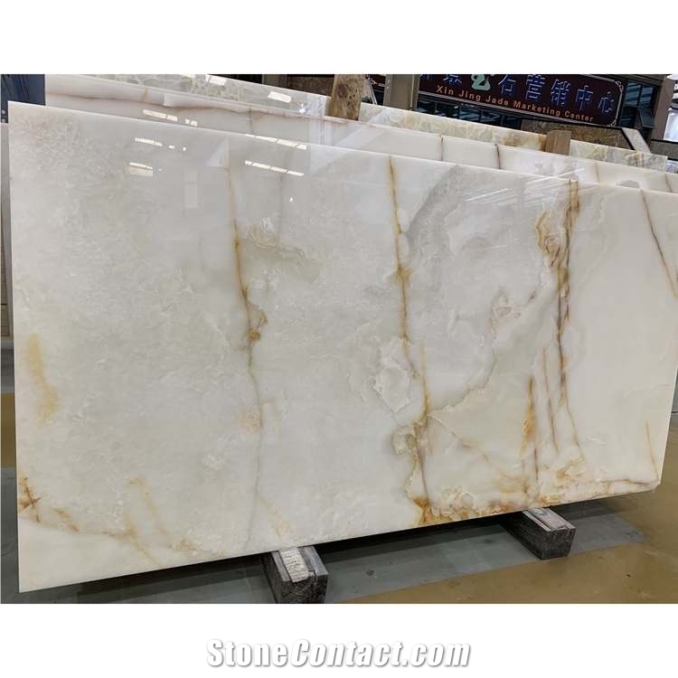 White Onyx with Gold Veins Tiles Price