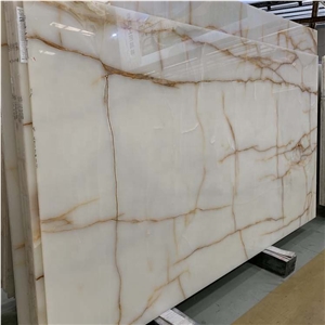 White Onyx with Gold Veins Tiles Price
