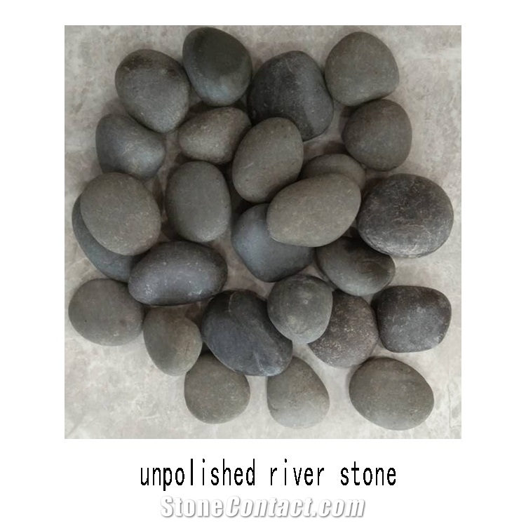 Washed Raw River Pebble Stone Grey Color