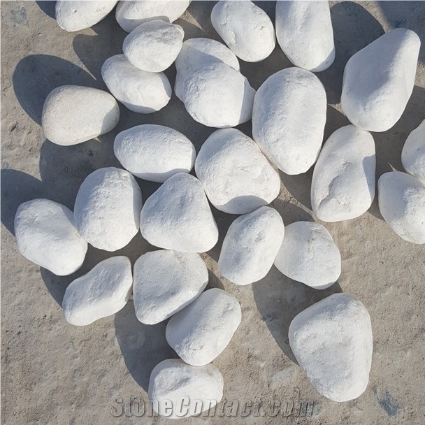 White Pebble Stone Landscaping Stones