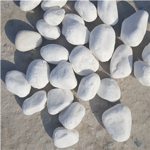 White Pebble Stone Landscaping Stones
