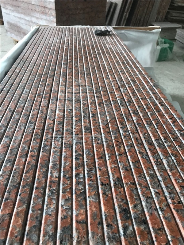 China Maple Leaf Red Granite Polished Steps