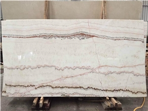 China Rainbow White Marble,Pink Slabs&Tiles