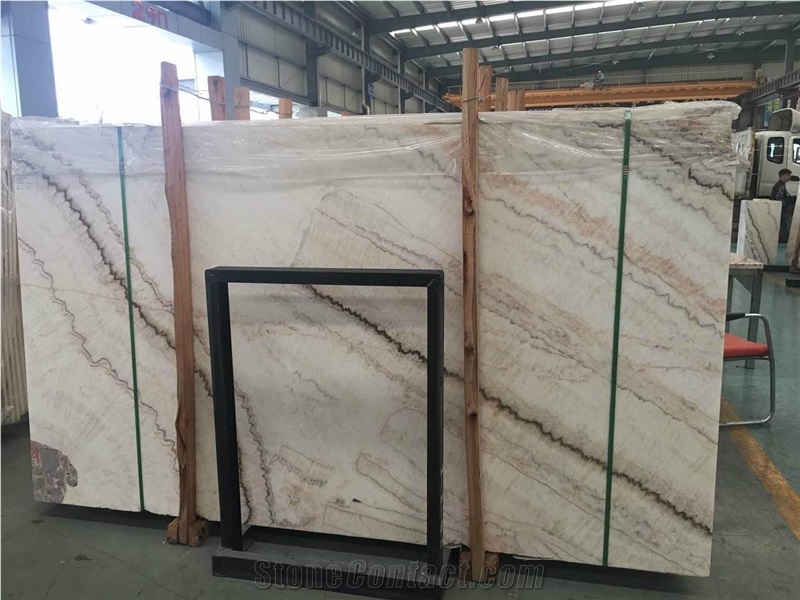 China Rainbow White Marble,Pink Slabs&Tiles