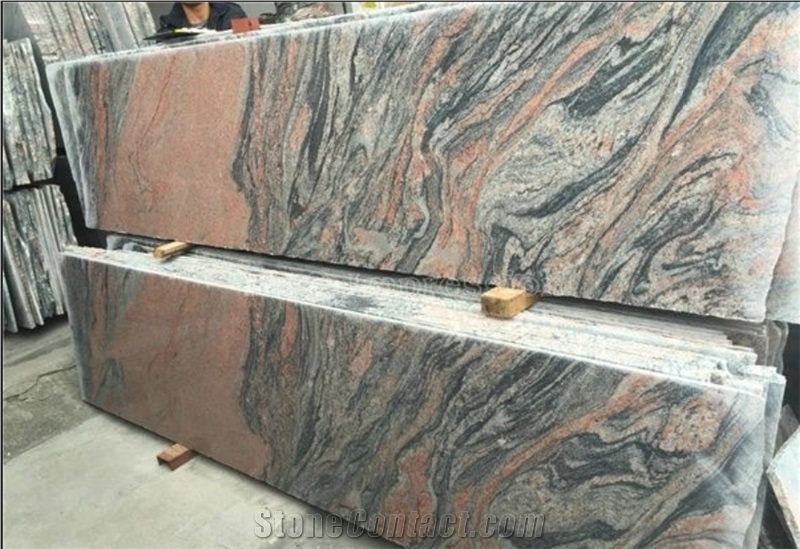 China Red Symphony Multicolor Red Granite Slabs