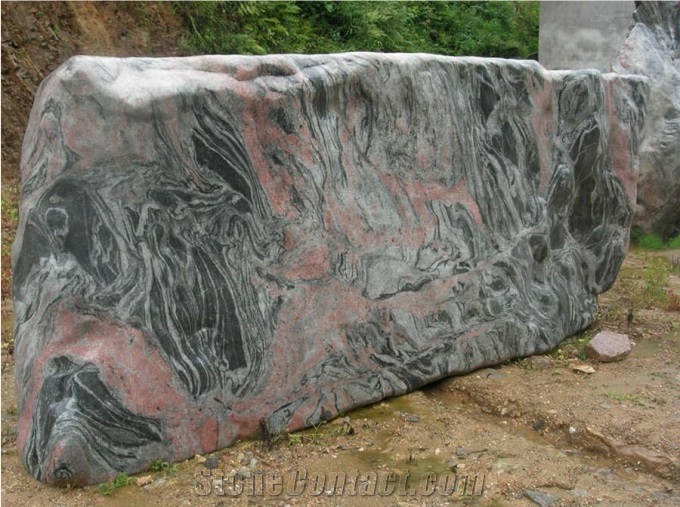 China Red Symphony Multicolor Red Granite Slabs