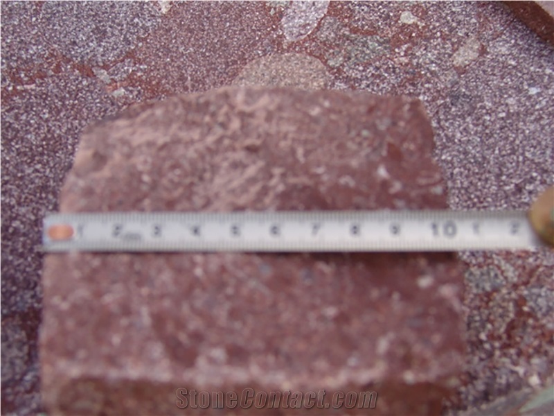 Dayang Red Porphyry Cubes Paving Stone