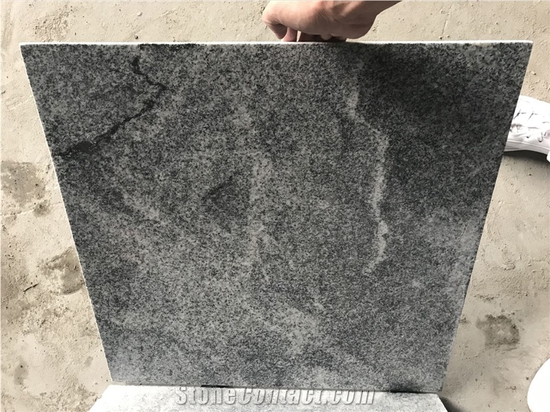 Nero Santiago/Landscape Grey Granite Tiles Slabs