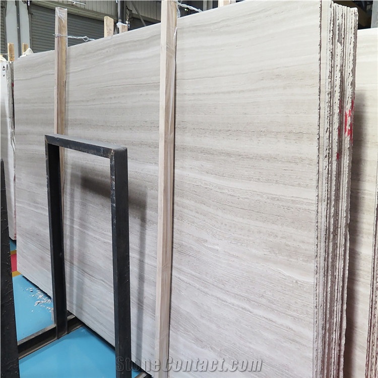 White Wood Grain Marble Slabs/Light Wooden Grey