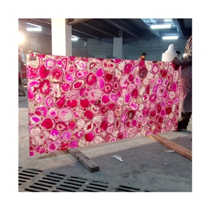 High Quality Pink Agate Gemstone Slabs For Home Decorations