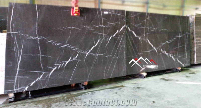 Pietra Gray Marble Slab, Bookmatched Slabs