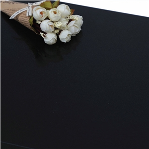 Pure Black 6048 Color Quartz Stone Slabs