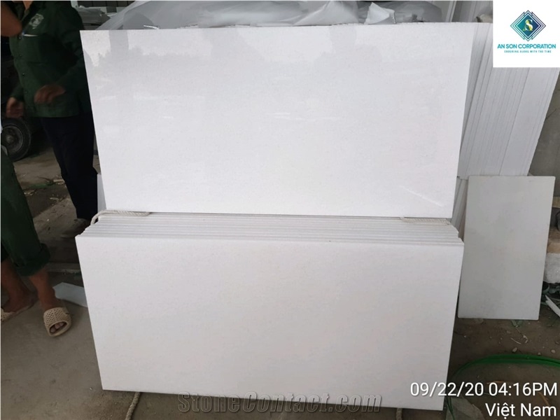 Polished Pure White Marble Tiles, White Marble Slabs