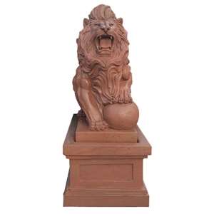 Animal Sculptu Majestic Stone Lion Statue