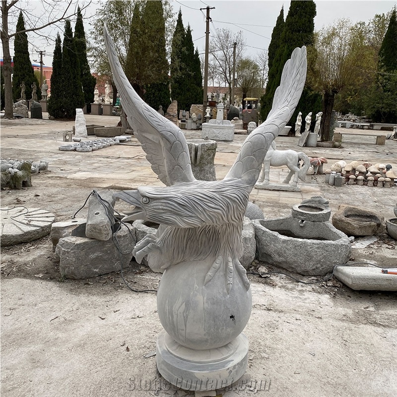 Animal Statue Outdoor Marble Eagle Statue