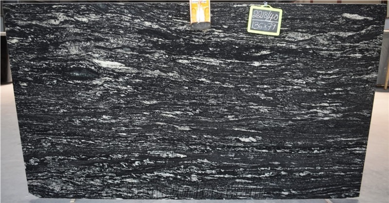Black Titanium Granite Slabs P853629 6b 