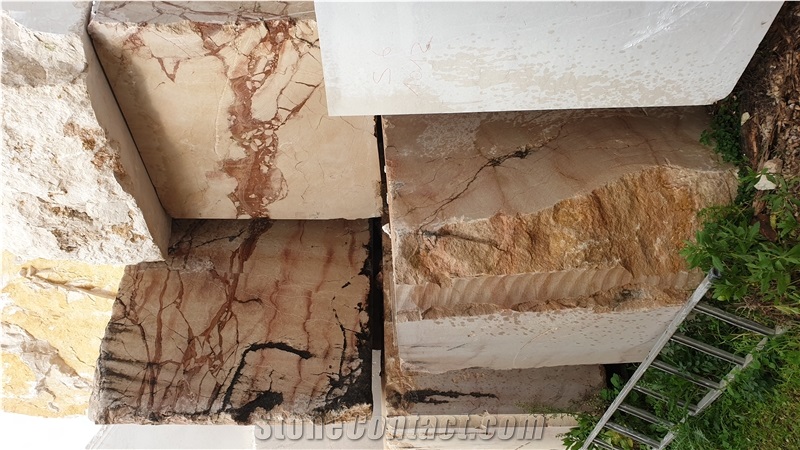 Rosso Tramonto Marble Slabs