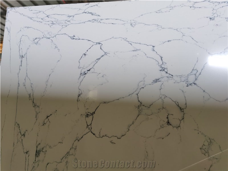 Carrara Artificial Marble Cultured Marble White