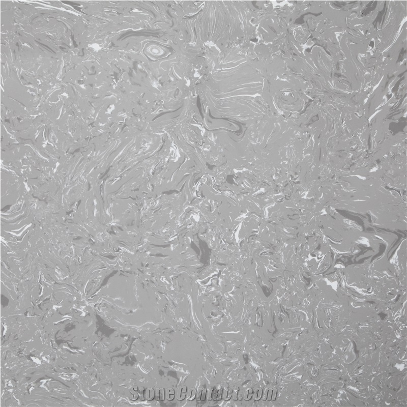 Grey White Veins Man-Mand Marble Slab Tiles