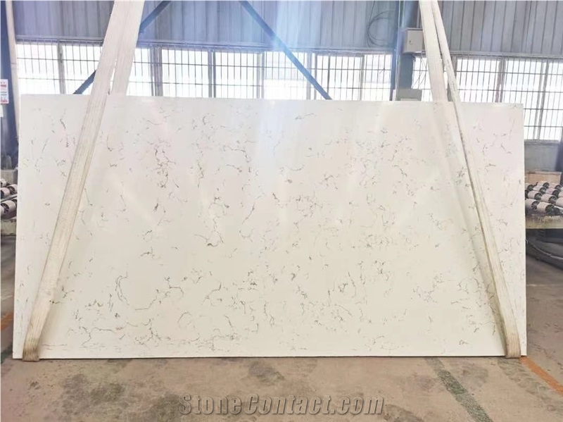 Polished White Engineered Stone Artificial Marble