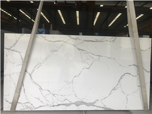 Polished White Engineered Stone Artificial Marble