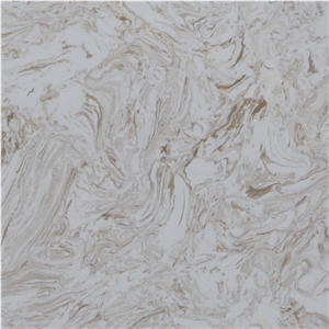 White Brown Artificial Marble Bathroom Tile
