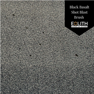 Brushed Shot Blast Black Basalt Tiles