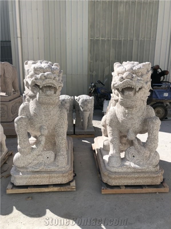Chinese Dragon Kylin Stone Carving Sculptures