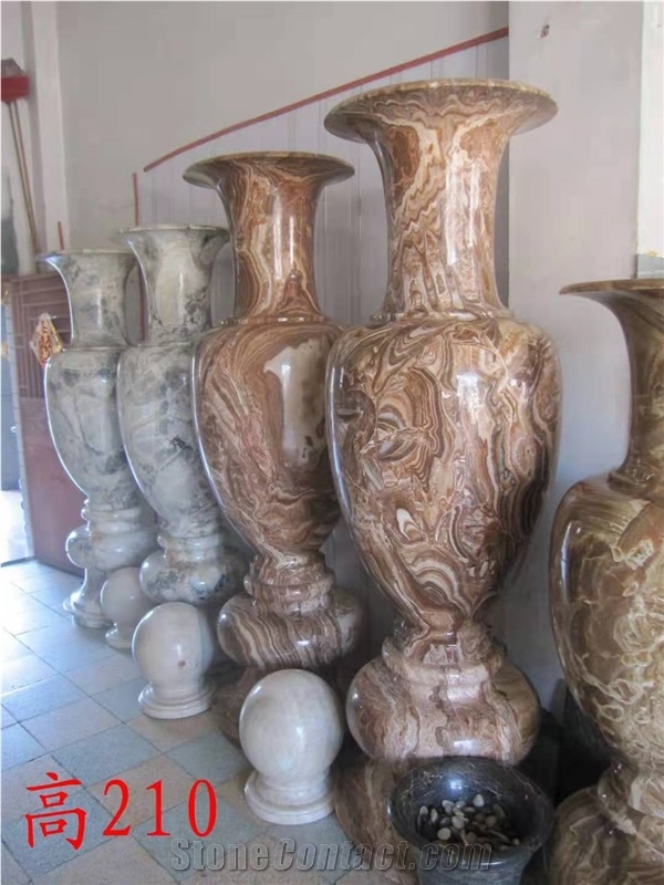 Hotel Office Marble Large Foyers Vase Flower Pots