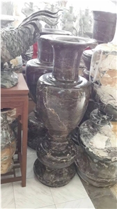 Marble Polished Big Flower Pot Home Art Craft Gift
