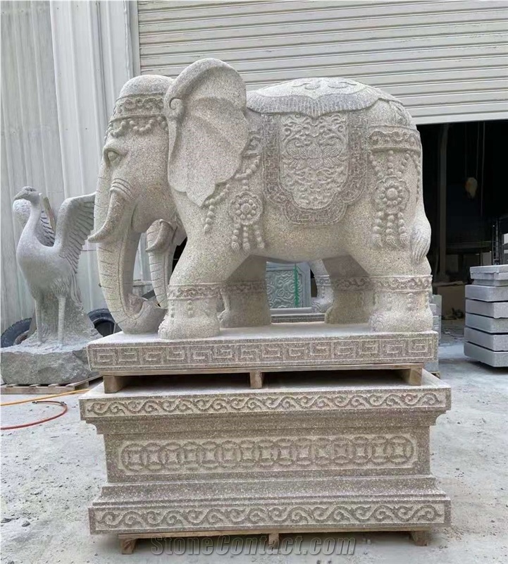 Natural Stone Carving Landscape Animal Statues