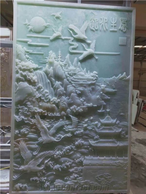Top Quality Giftware Green Onyx Hall Wall Relief