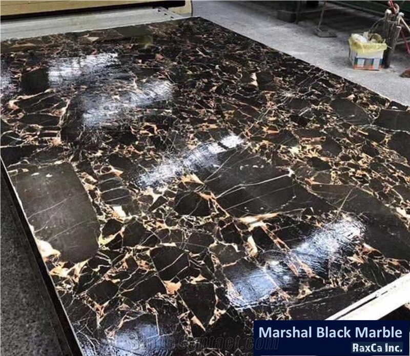Persian Marshal Black Marble Tiles & Slabs