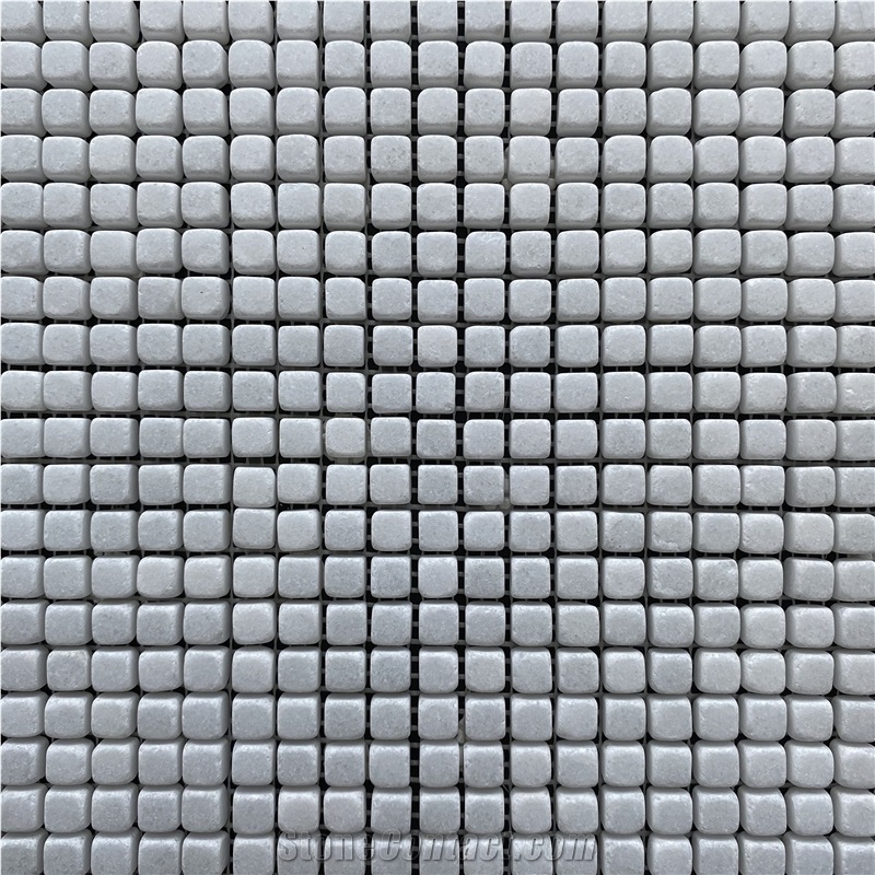 Crystal White Square Mosaic