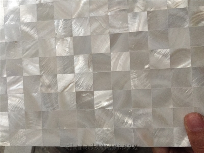 White Square Pearl Shell Mosaic Walling Tile