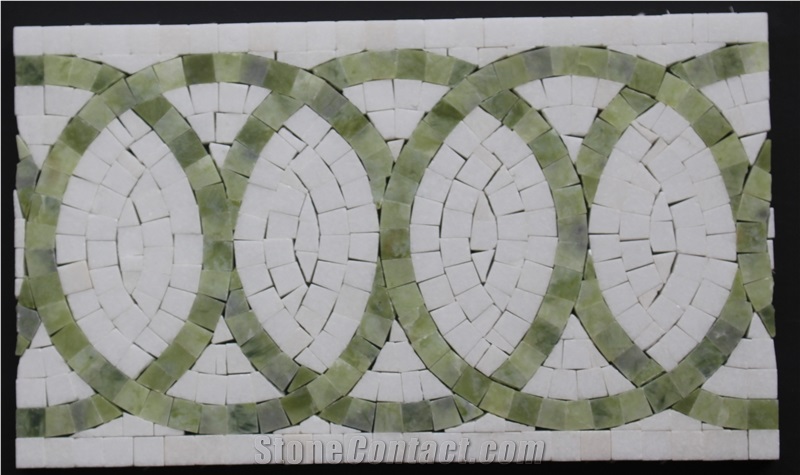 Whute and Green Granulum Mosaic