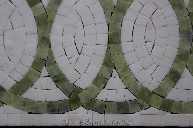 Whute and Green Granulum Mosaic
