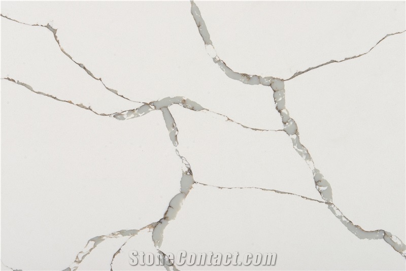 Artificial Stone Calacatta White Quartz Stone Slab