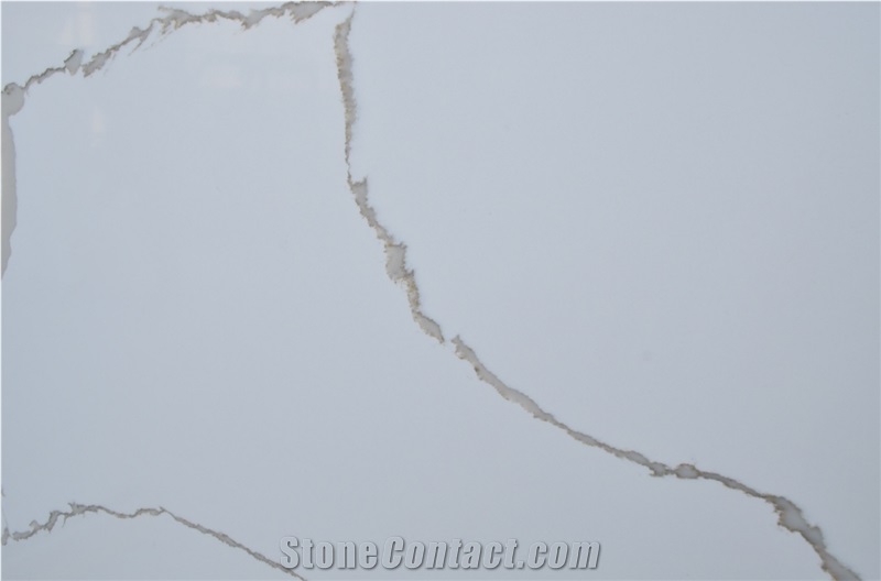 Calacatta White Quartz Stone for Countertops
