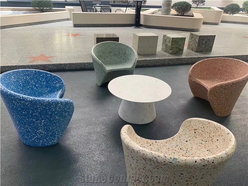Beige Terrazzo Stone for Chairs
