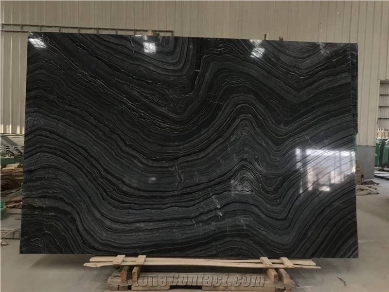 Black Wooden Marble for Floor Tiles