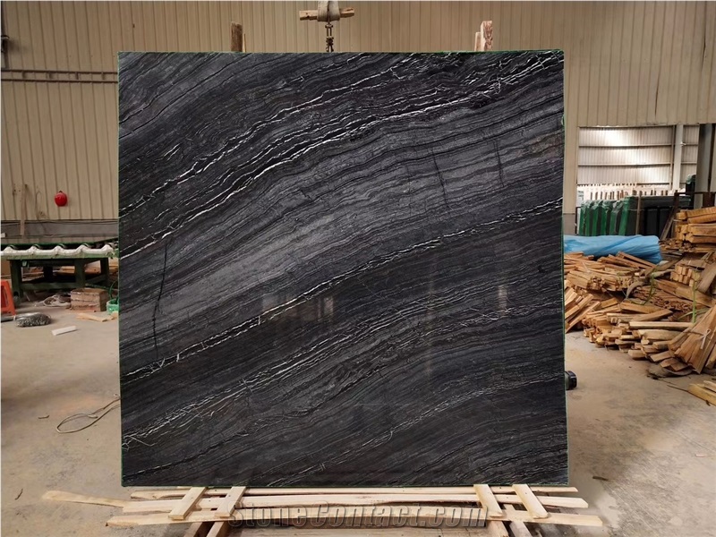 Black Wooden Marble for Tabletops