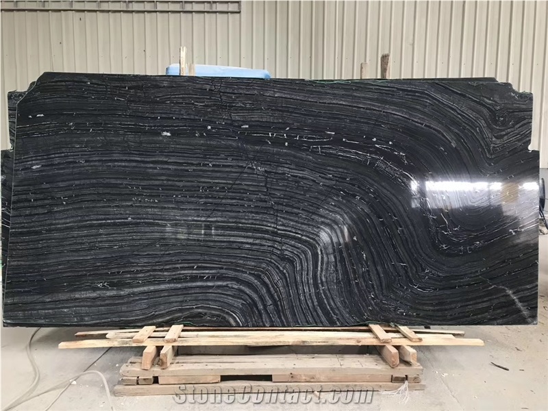 Black Wooden Marble for Wall Tiles