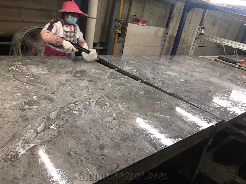 Cappuccino Grey Marble Slab and Tiles for Project