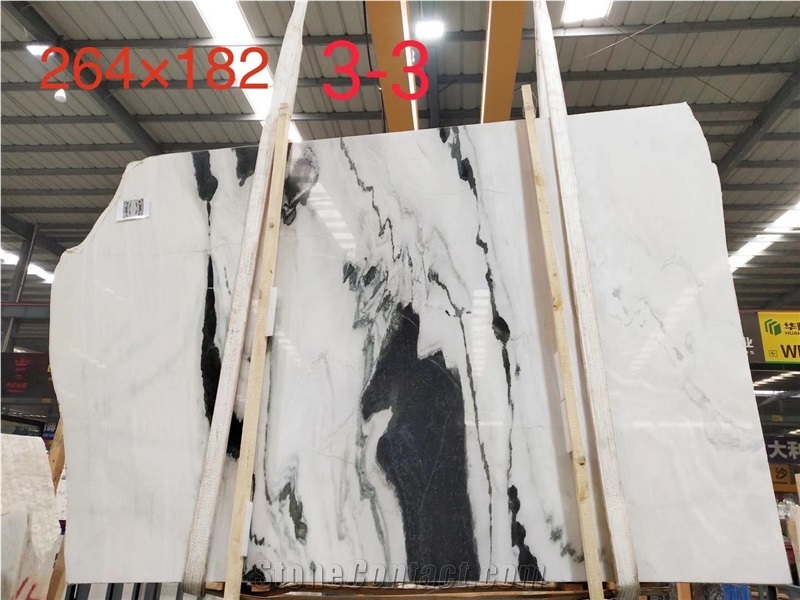 China Panda White Marble,Landscape Painting Marble