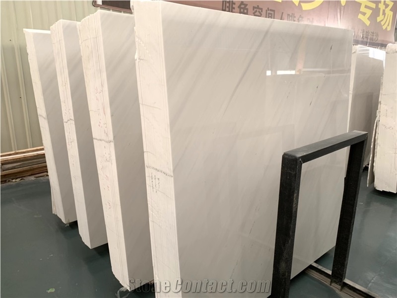 Greece Sivec White Marble Slab,Tiles for Project